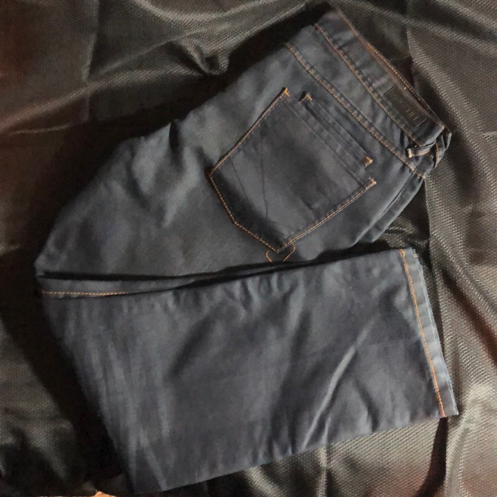 Ring of Fire Slim Straight Distressed Blue Jeans